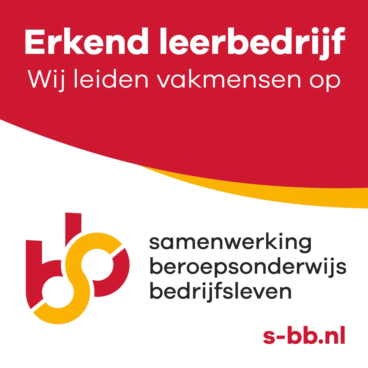 officiele erkenning dat Marker Media een erkend leerbedrijf is volgens Stagemarkt SBB