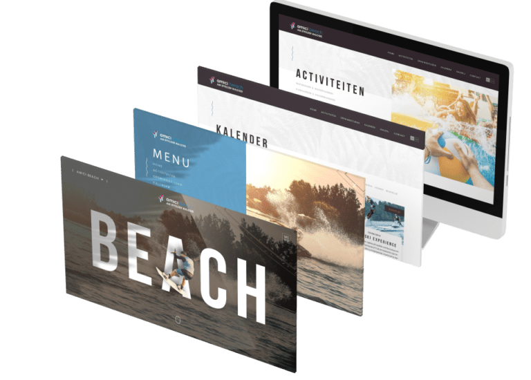 Afbeelding van de website pagina's van Amici Beach