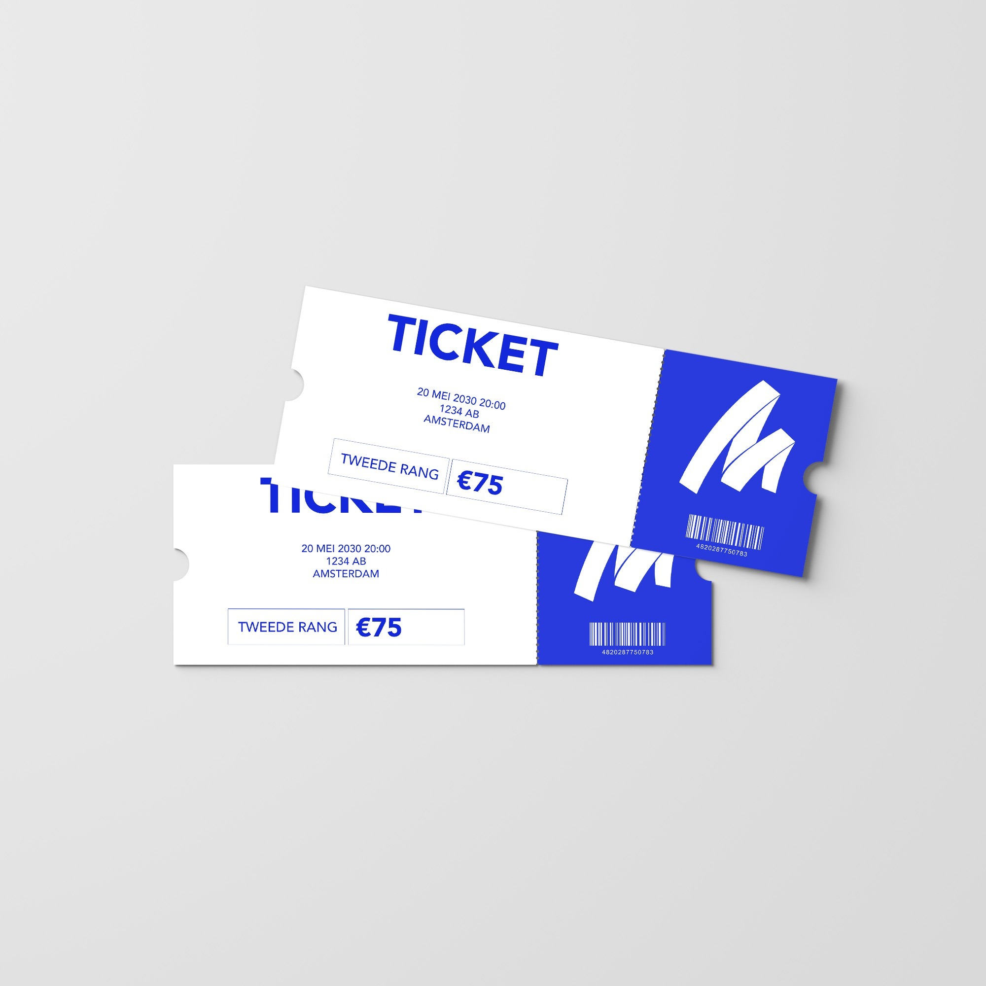 Afbeelding van tickets van Marker Media, met een opvallend ontwerp en logo, ideaal voor evenementen en promoties.