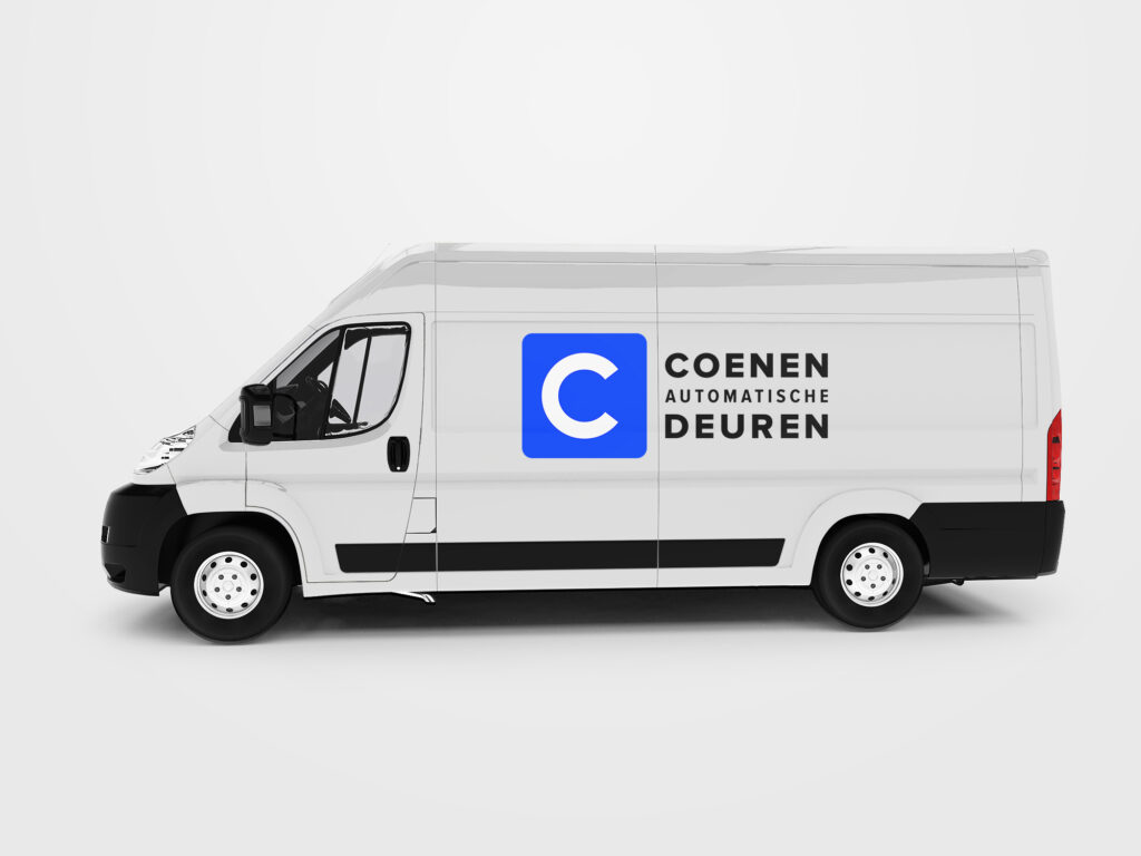 Coenen automatische deuren bus belettering