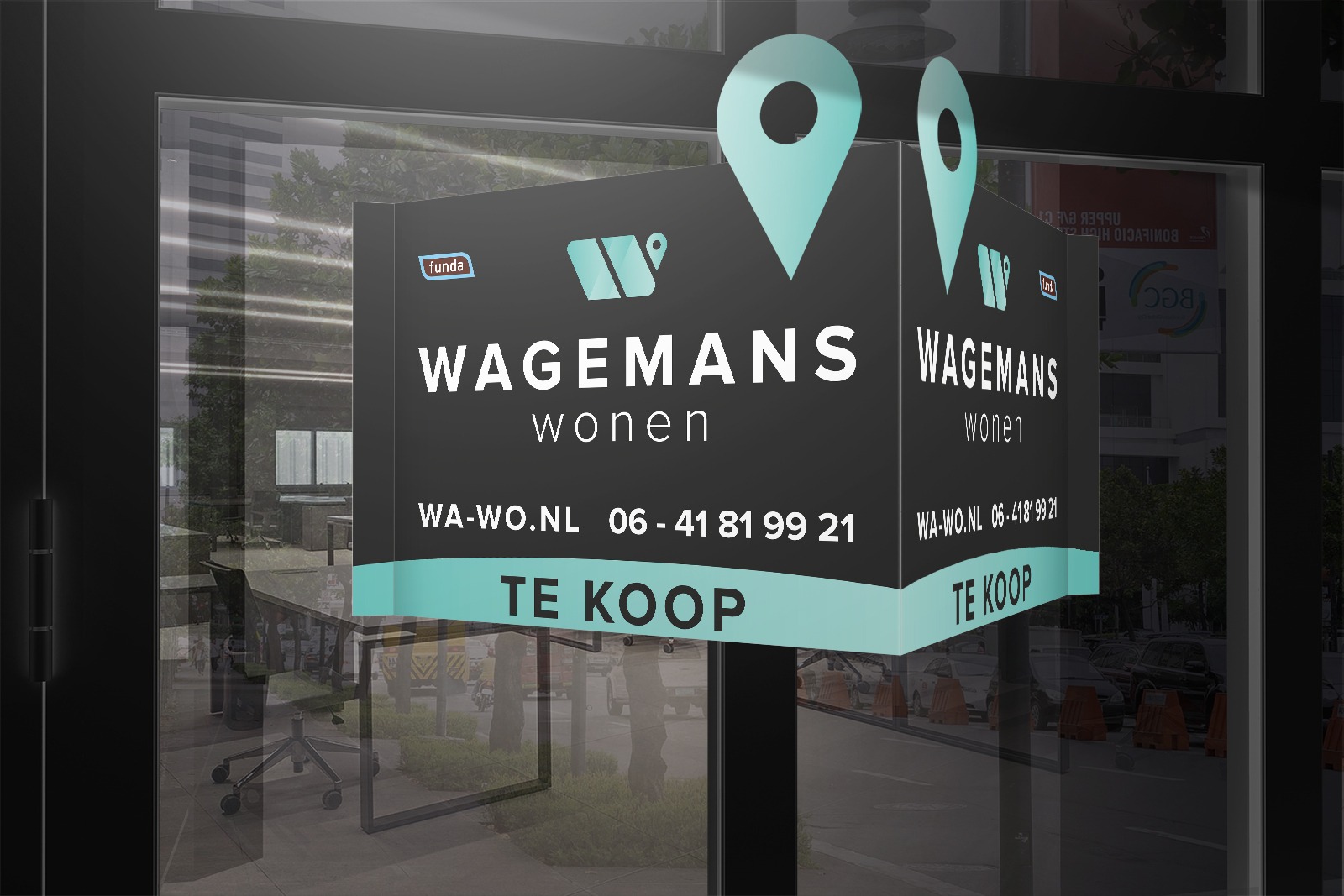 Wagemans Wonen makelaarsbord